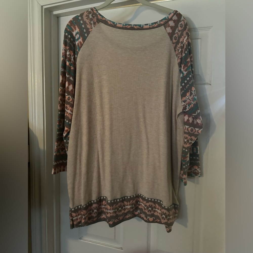 HoneyMe Tunic - very soft with waffle knit body XL